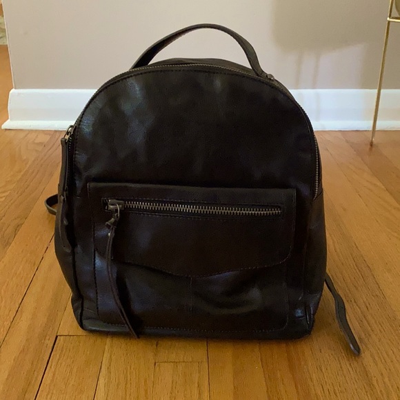 clarks leather backpack